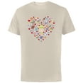 thumbnail image 1 of Star Wars The Mandalorian Grogu Heart Valentine’s Day - Short Sleeve Cotton T-Shirt for Adults - Customized-Natural, 1 of 5