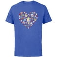thumbnail image 1 of Star Wars The Mandalorian Grogu Heart Valentine’s Day - Short Sleeve Cotton T-Shirt for Adults - Customized-Royal Heather, 1 of 5
