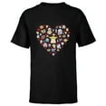 thumbnail image 1 of Star Wars The Mandalorian Grogu Heart Valentine’s Day - Short Sleeve T-Shirt for Kids – Customized-Black, 1 of 5
