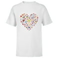 thumbnail image 1 of Star Wars The Mandalorian Grogu Heart Valentine’s Day - Short Sleeve T-Shirt for Kids – Customized-White, 1 of 5