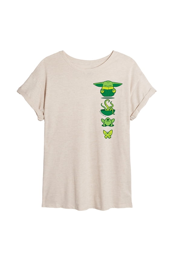 - The Mandalorian Grogu Icons Oversized Graphic T-Shirt