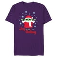 thumbnail image 1 of Star Wars The Mandalorian Grogu Joy to the Galaxy Holiday - Short Sleeve Blended T-Shirt for Adults - Customized-Purple, 1 of 5