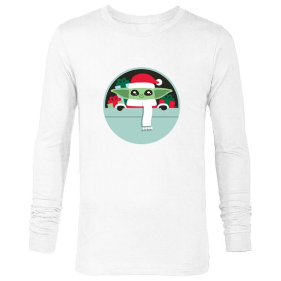 Star Wars The Mandalorian Grogu Loaded with Presents Holiday - Long Sleeve T-Shirt for Men - Customized-White