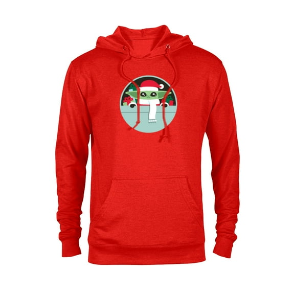 Star Wars The Mandalorian Grogu Loaded with Presents Holiday - Pullover Hoodie for Adults - Customized-Red
