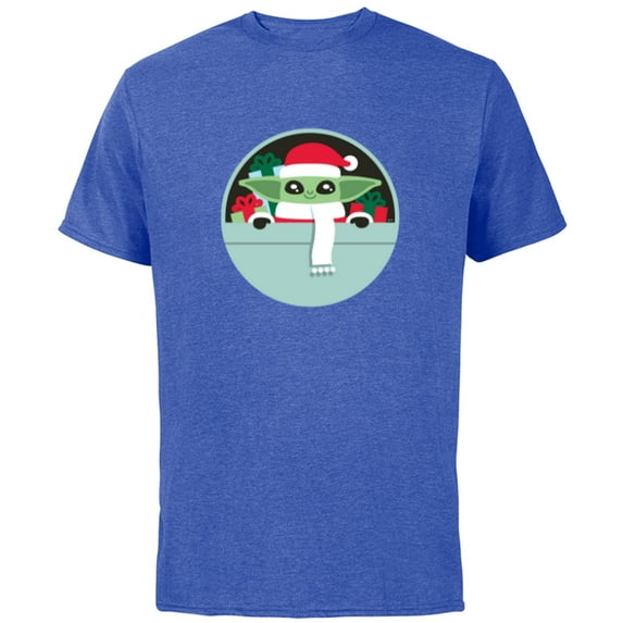 Star Wars The Mandalorian Grogu Loaded with Presents Holiday - Short Sleeve Cotton T-Shirt for Adults - Customized-Royal Heather