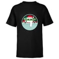 thumbnail image 1 of Star Wars The Mandalorian Grogu Loaded with Presents Holiday - Short Sleeve T-Shirt for Kids - Customized-Black, 1 of 5