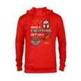 thumbnail image 1 of Star Wars The Mandalorian Grogu Love Makes Everything Better - Pullover Hoodie for Adults - Customized-Red Heather, 1 of 5