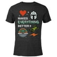 thumbnail image 1 of Star Wars The Mandalorian Grogu Love Makes Everything Better - Short Sleeve Blended T-Shirt for Adults - Customized-Black, 1 of 5