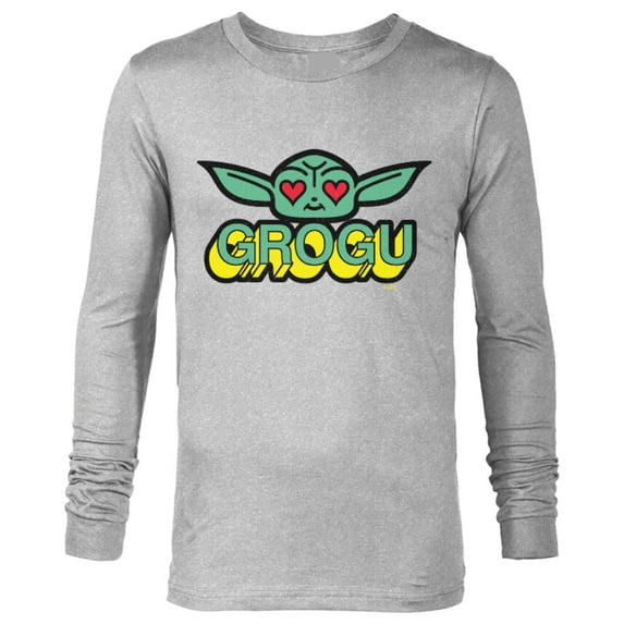 Star Wars The Mandalorian Grogu Love Retro - Long Sleeve T-Shirt for Men - Customized-Athletic Heather