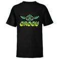 thumbnail image 1 of Star Wars The Mandalorian Grogu Love Retro - Short Sleeve T-Shirt for Kids - Customized-Black, 1 of 5