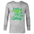thumbnail image 1 of Star Wars The Mandalorian Grogu Luckiest in the Galaxy - Long Sleeve T-Shirt for Men - Customized-Athletic Heather, 1 of 5