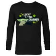thumbnail image 1 of Star Wars The Mandalorian Grogu Lucky Little Charmer - Long Sleeve T-Shirt for Men - Customized-Black, 1 of 5
