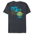 thumbnail image 1 of Star Wars The Mandalorian Grogu May the 4th Be With You 2022 - Short Sleeve Blended T-Shirt for Adults - Customized-Navy Heather, 1 of 5