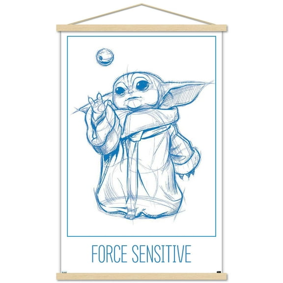 Star Wars: The Mandalorian: Grogu Moments - Force Sensitive Wall Poster with Magnetic Frame, 22.375" x 34"