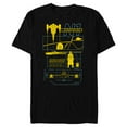 thumbnail image 1 of Star Wars The Mandalorian & Grogu N-1 Starfighter Schematic - Short Sleeve Blended T-Shirt for Adults - Customized-Black, 1 of 5