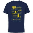 thumbnail image 1 of Star Wars The Mandalorian & Grogu N-1 Starfighter Schematic - Short Sleeve Cotton T-Shirt for Adults - Customized-Navy, 1 of 5