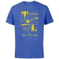 thumbnail image 1 of Star Wars The Mandalorian & Grogu N-1 Starfighter Schematic - Short Sleeve Cotton T-Shirt for Adults - Customized-Royal Heather, 1 of 5