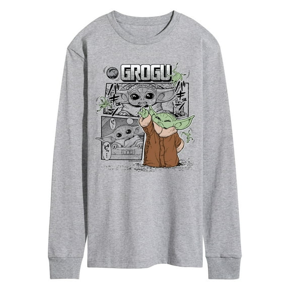 Star Wars - The Mandalorian Grogu Panels - Men's Long Sleeve Graphic T-Shirt