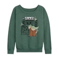 thumbnail image 1 of Star Wars - The Mandalorian Grogu Panels  - Wo Men's French Terry Long Sleeve Pullover, 1 of 5
