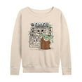 thumbnail image 1 of Star Wars - The Mandalorian Grogu Panels  - Wo Men's French Terry Long Sleeve Pullover, 1 of 5
