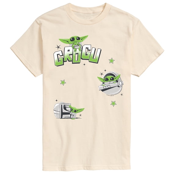 Star Wars - The Mandalorian Grogu Patches - Men's Short Sleeve Graphic T-Shirt