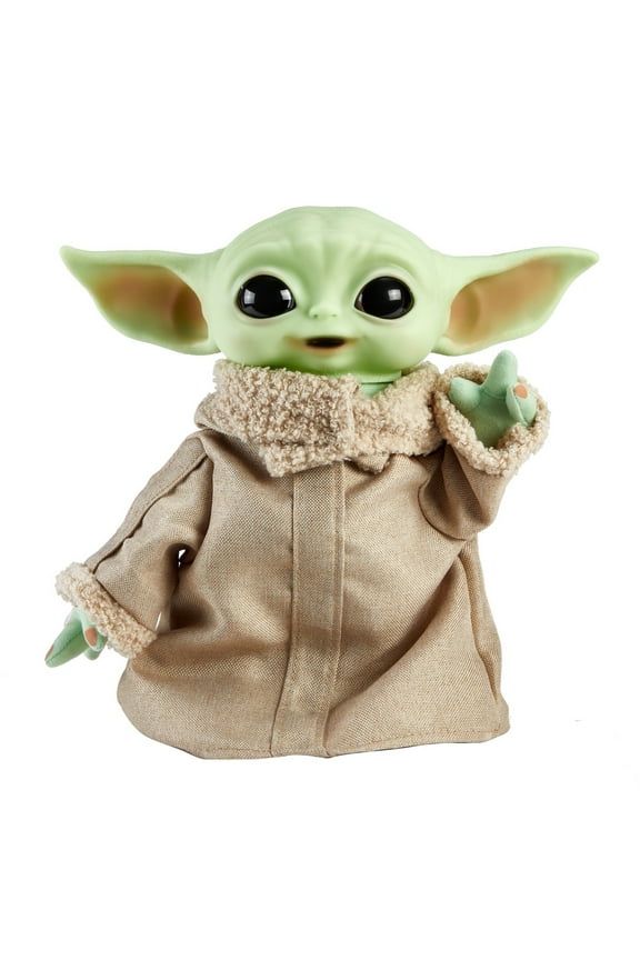 The Mandalorian Grogu Plush Set, Character Doll with Soft Body, Sounds & Carrier (11-inch)