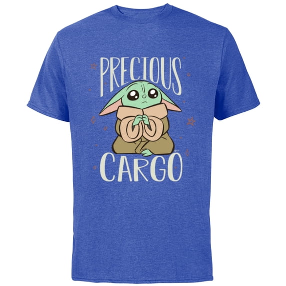 Star Wars The Mandalorian Grogu Precious Cargo Cute - Short Sleeve Cotton T-Shirt for Adults - Customized-Royal Heather
