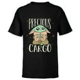 thumbnail image 1 of Star Wars The Mandalorian Grogu Precious Cargo Cute - Short Sleeve T-Shirt for Kids - Customized-Black, 1 of 5