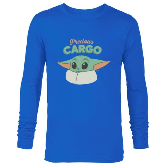 Star Wars The Mandalorian Grogu Precious Cargo - Long Sleeve T-Shirt for Men - Customized-Navy