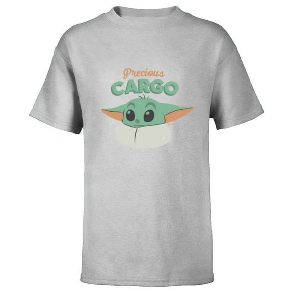 Star Wars The Mandalorian Grogu Precious Cargo - Short Sleeve T-Shirt for Kids - Customized-Athletic Heather