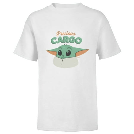 Star Wars The Mandalorian Grogu Precious Cargo - Short Sleeve T-Shirt for Kids - Customized-White