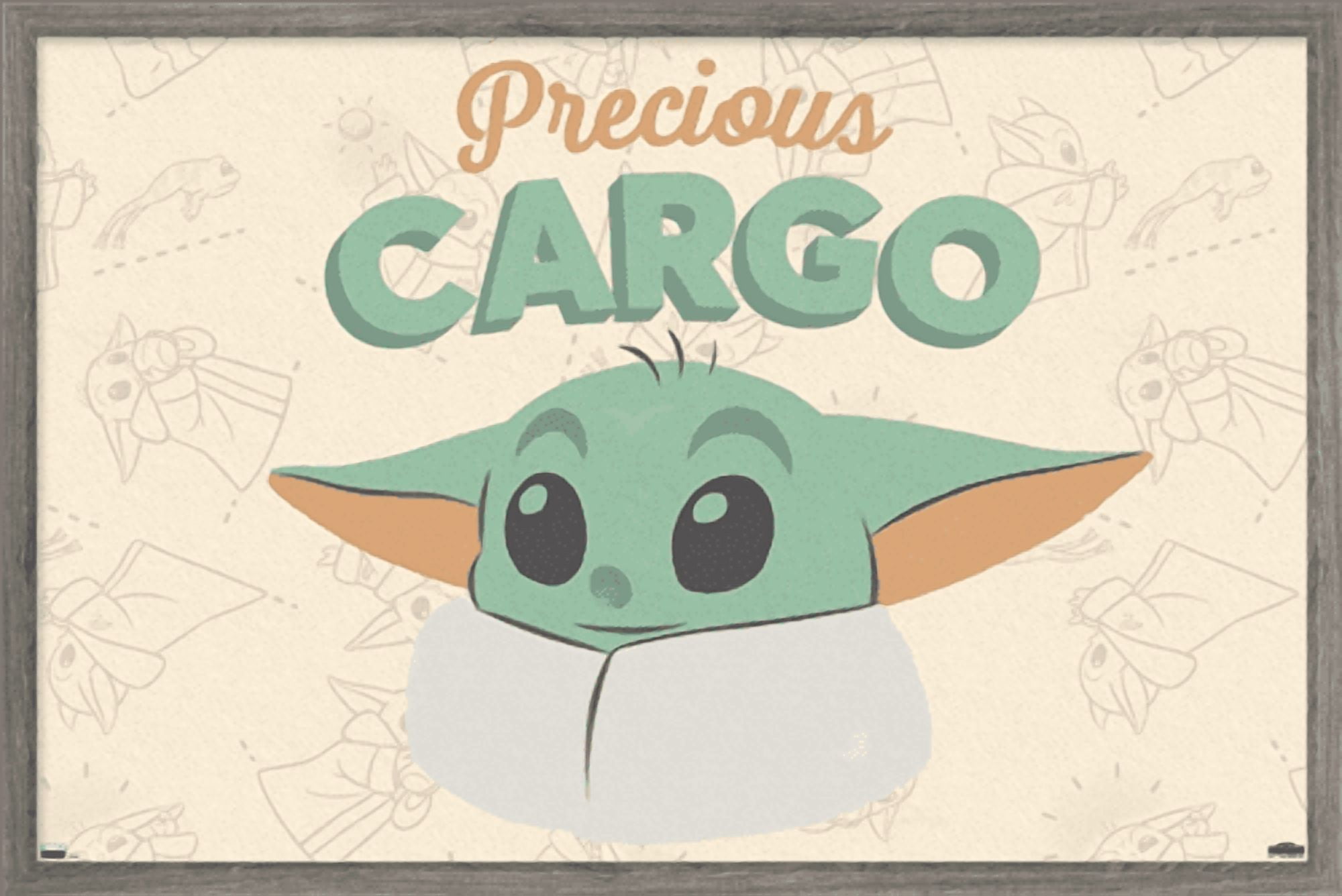 Star Wars: The Mandalorian - Grogu Precious Cargo Wall Poster, 22.375" x 34" Framed
