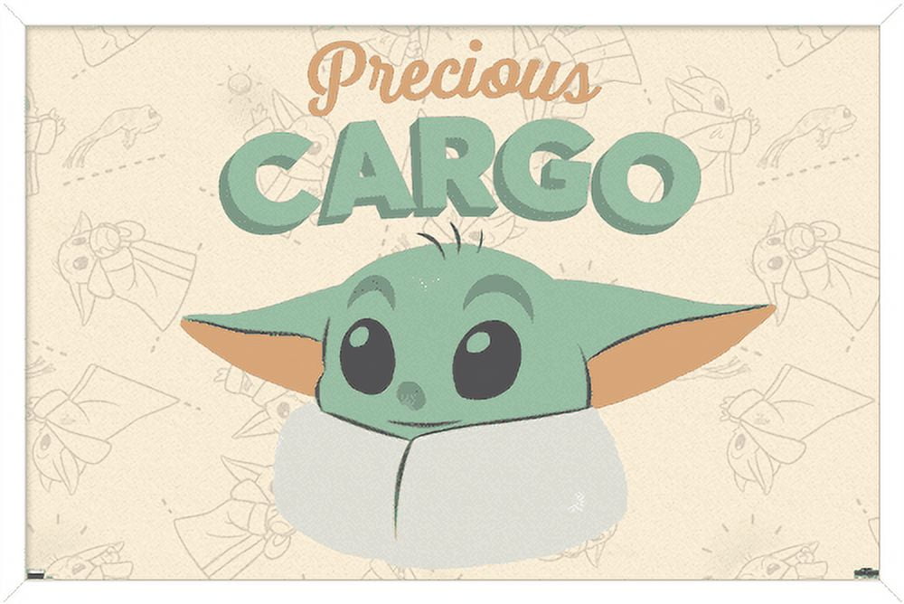 Star Wars: The Mandalorian - Grogu Precious Cargo Wall Poster, 22.375" x 34" Framed