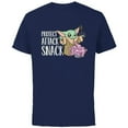 thumbnail image 1 of Star Wars The Mandalorian Grogu Protect Attack Snack Chowder - Short Sleeve Cotton T-Shirt for Adults - Customized-Navy, 1 of 5