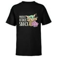 thumbnail image 1 of Star Wars The Mandalorian Grogu Protect Attack Snack Chowder - Short Sleeve T-Shirt for Kids - Customized-Black, 1 of 5