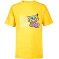 thumbnail image 1 of Star Wars The Mandalorian Grogu Protect Attack Snack Chowder - Short Sleeve T-Shirt for Kids - Customized-Yellow, 1 of 5