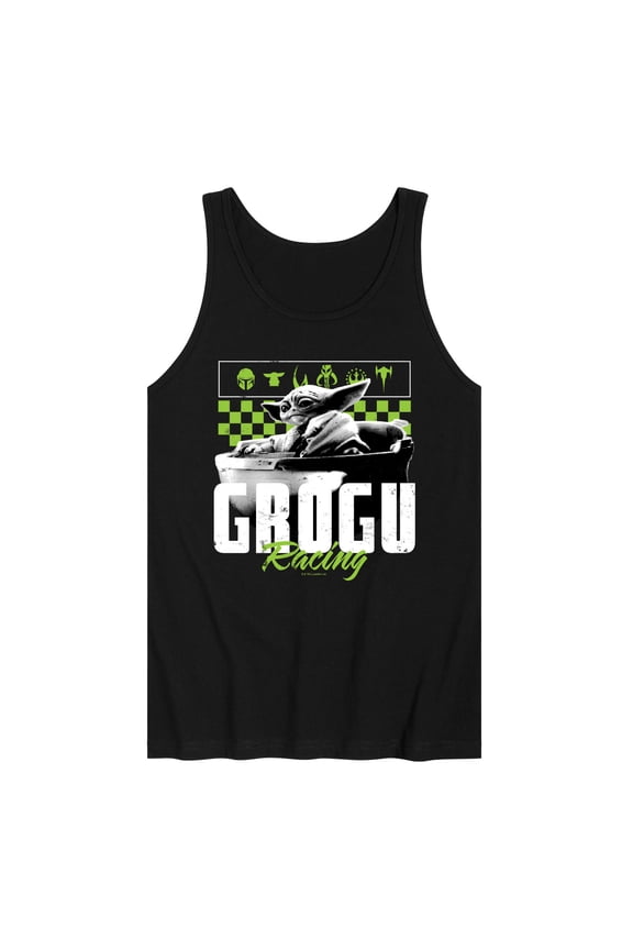 - The Mandalorian Grogu Racing Jersey - Men's Sleeveless Graphic Tank