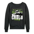 thumbnail image 1 of Star Wars - The Mandalorian Grogu Racing Jersey  - Wo Men's French Terry Long Sleeve Pullover, 1 of 4