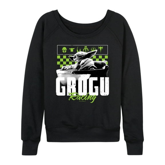 Star Wars - The Mandalorian Grogu Racing Jersey  - Wo Men's French Terry Long Sleeve Pullover