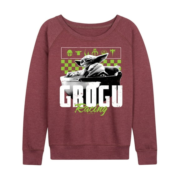 Star Wars - The Mandalorian Grogu Racing Jersey  - Wo Men's French Terry Long Sleeve Pullover