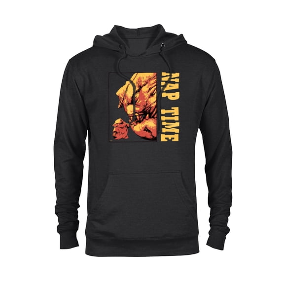 Star Wars The Mandalorian Grogu & Rancor Nap Time - Pullover Hoodie for Adults - Customized-Black