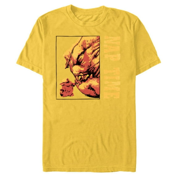 Star Wars The Mandalorian Grogu & Rancor Nap Time - Short Sleeve Blended T-Shirt for Adults - Customized-Yellow