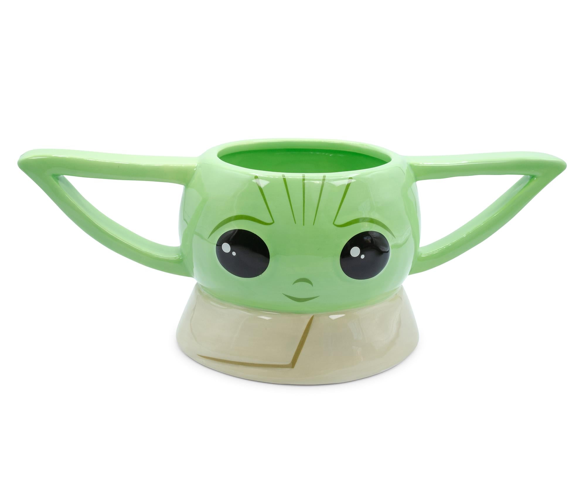 Star Wars Mandalorian The Child Bab Yoda Grogu 18 oz Ceramic Mug with Sculpted Lid