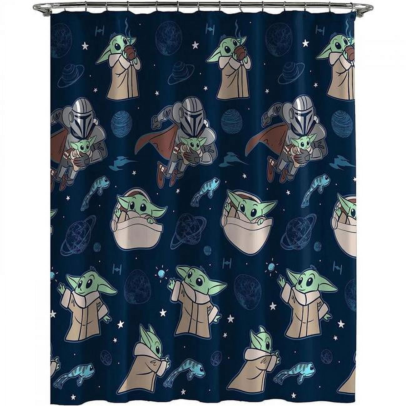Star Wars The Mandalorian Grogu Shower Curtain