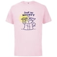 thumbnail image 1 of Star Wars The Mandalorian Grogu Small But Mighty - Short Sleeve Cotton T-Shirt for Adults - Customized-Soft Pink, 1 of 5