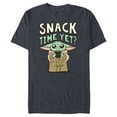 thumbnail image 1 of Star Wars The Mandalorian Grogu Snack Time Yet? - Short Sleeve Blended T-Shirt for Adults - Customized-Navy Heather, 1 of 5