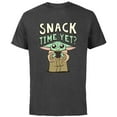 thumbnail image 1 of Star Wars The Mandalorian Grogu Snack Time Yet? - Short Sleeve Cotton T-Shirt for Adults - Customized-Charcoal, 1 of 5