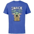 thumbnail image 1 of Star Wars The Mandalorian Grogu Snack Time Yet? - Short Sleeve Cotton T-Shirt for Adults - Customized-Royal Heather, 1 of 4