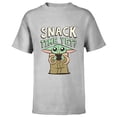 thumbnail image 1 of Star Wars The Mandalorian Grogu Snack Time Yet? - Short Sleeve T-Shirt for Kids - Customized-Athletic Heather, 1 of 5