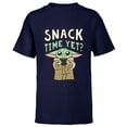 thumbnail image 1 of Star Wars The Mandalorian Grogu Snack Time Yet? - Short Sleeve T-Shirt for Kids - Customized-Navy, 1 of 5